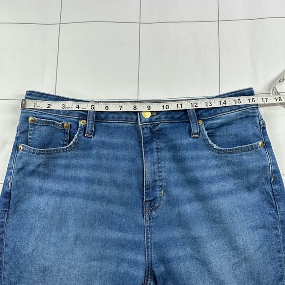 J.Crew Jeans Womens 32 Blue Skinny Flare Margaret Wash High Rise 70s Retro Boho - Picture 9 of 14